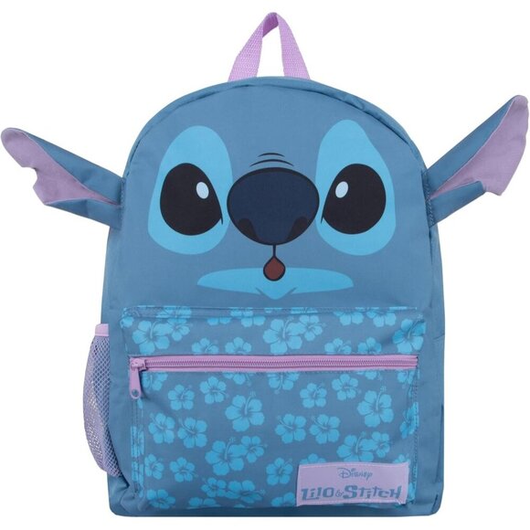 🆕 Disney One Size Blue Lilo 3D Stitch Ears School Girls Kids Backpacks - Picture 1 of 9